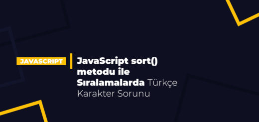 JavaScript sort() metodu ile Sıralamalarda Türkçe Karakter Sorunu