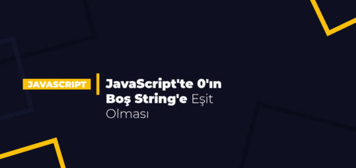 JavaScript'te 0'ın Boş String'e Eşit Olması